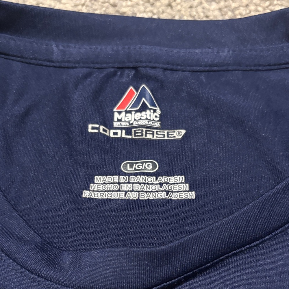 Cleveland Indians “chief wahoo” Navy Blue Graphic T-Shirt with Red Logo - Picture 2 of 2
